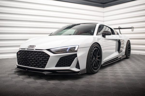 Audi R8 Mk2 (facelift) - Lâmina frontal V.3 + Splitters | AU-R8-2F-FD4G+FD4RG+FSF | Produto Maxton Design distribuído por Unicartuning.