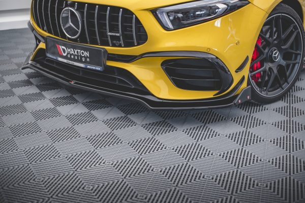 Mercedes-AMG A45 S Aero Pack W177 - Lâmina frontal V.3 + Splitters | ME-A-177-45-FD3G+FSF | Produto Maxton Design distribuído por Unicartuning. Mercedes-AMG A45 S Aero Pack W177 - Lâmina frontal V.3 + Splitters | ME-A-177-45-FD3G+FSF | Produto Maxton Design distribuído por Unicartuning.