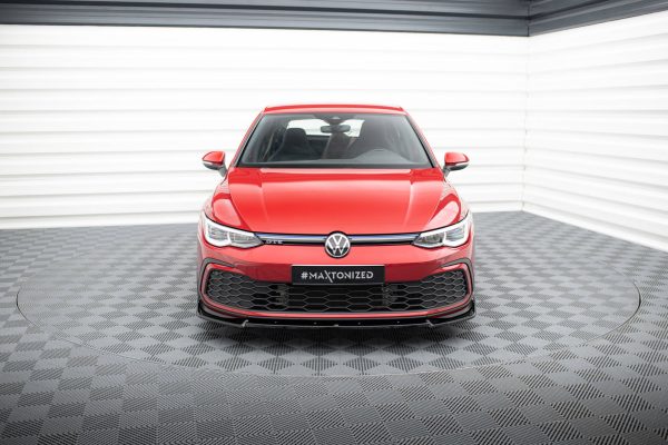 Volkswagen Golf GTI / GTE / Gtd / R-line Mk8 - Lâmina frontal V.3 + Splitters | VW-GO-8-GTI-FD3G+FSF | Produto Maxton Design distribuído por Unicartuning.