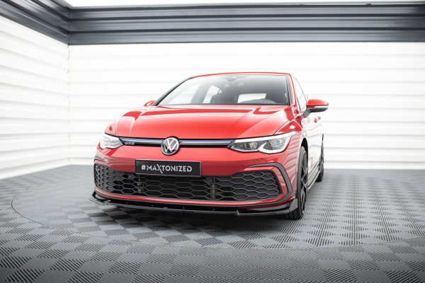 Volkswagen Golf GTI / GTE / Gtd / R-line Mk8 - Lâmina frontal V.3 + Splitters | VW-GO-8-GTI-FD3G+FSF | Produto Maxton Design distribuído por Unicartuning.