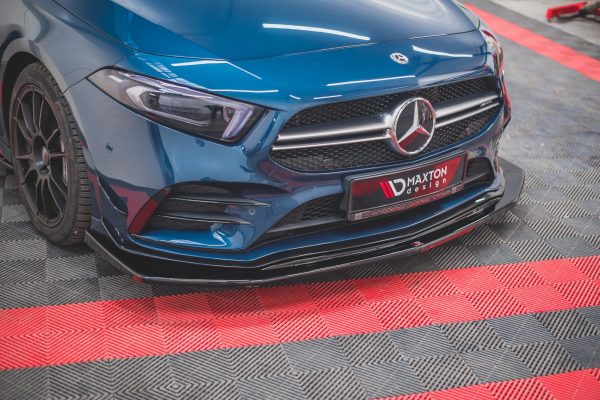 Mercedes-Benz A35 AMG Hatchback W177 - Lâmina frontal V.3 | ME-A-177-35-FD3G | Produto Maxton Design distribuído por Unicartuning.