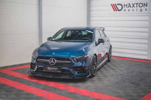 Mercedes-Benz A35 AMG Hatchback W177 - Lâmina frontal V.3 | ME-A-177-35-FD3G | Produto Maxton Design distribuído por Unicartuning.