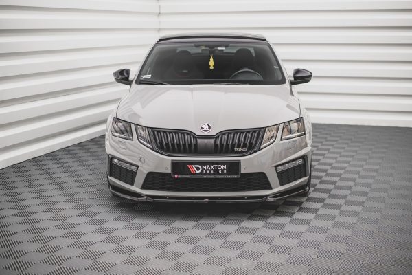 Skoda Octavia Mk3 (facelift) - Lâmina frontal V.3 | SK-OC-3F-RS-FD3G | Produto Maxton Design distribuído por Unicartuning.