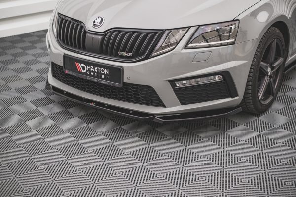 Skoda Octavia Mk3 (facelift) - Lâmina frontal V.3 | SK-OC-3F-RS-FD3G | Produto Maxton Design distribuído por Unicartuning.