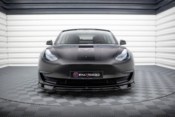 Tesla Model 3 Project Highland (facelift) - Lâmina frontal V.3 | TE-MODEL3-1-FD3G+FD3RG | Produto Maxton Design distribuído por Unicartuning.