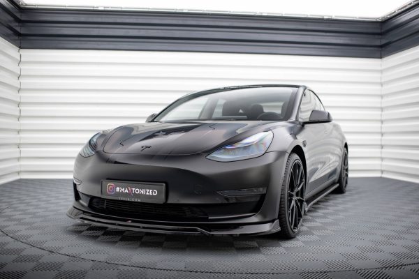 Tesla Model 3 Project Highland (facelift) - Lâmina frontal V.3 | TE-MODEL3-1-FD3G+FD3RG | Produto Maxton Design distribuído por Unicartuning.