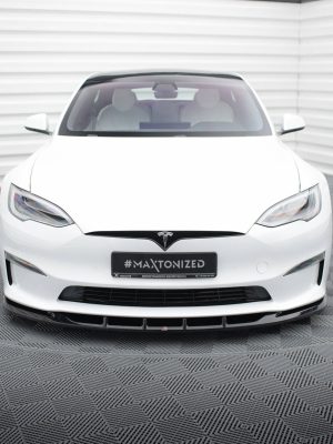 Tesla Model S Plaid Mk1 (facelift) - Lâmina frontal V.3 | TE-MODELS-1F2-PL-FD3G | Produto Maxton Design distribuído por Unicartuning. Tesla Model S Plaid Mk1 (facelift) - Lâmina frontal V.3 | TE-MODELS-1F2-PL-FD3G | Produto Maxton Design distribuído por Unicartuning.
