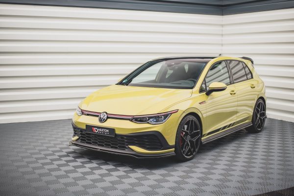 Volkswagen Golf GTI ClubSport Mk8 - Lâmina frontal V.3 | VW-GO-8-GTI-CS-FD3G | Produto Maxton Design distribuído por Unicartuning. Volkswagen Golf GTI ClubSport Mk8 - Lâmina frontal V.3 | VW-GO-8-GTI-CS-FD3G | Produto Maxton Design distribuído por Unicartuning.