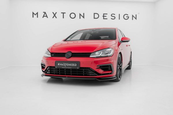 Volkswagen Golf 7 R / R-line (facelift) - Lâmina frontal V.3 | VW-GO-7F-R-FD3G | Produto Maxton Design distribuído por Unicartuning.