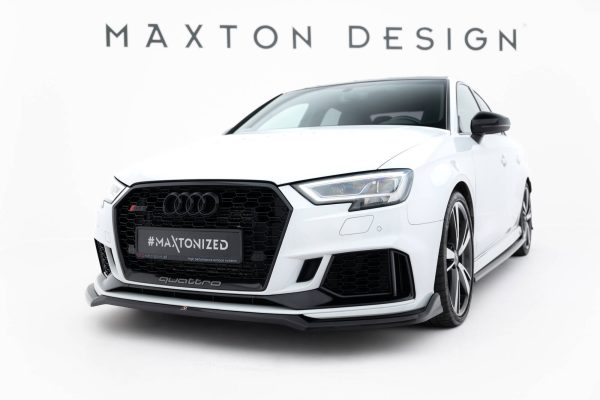 Audi RS3 Sedan 8V (facelift) - Lâmina frontal V.4 | AU-RS3-8VF-S-FD4G | Produto Maxton Design distribuído por Unicartuning. Audi RS3 Sedan 8V (facelift) - Lâmina frontal V.4 | AU-RS3-8VF-S-FD4G | Produto Maxton Design distribuído por Unicartuning.