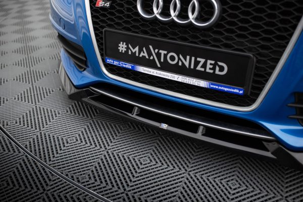 Audi S4 / A4 S-Line B8 - Lâmina frontal V.4 | AU-S4-B8-FD4G | Produto Maxton Design distribuído por Unicartuning.