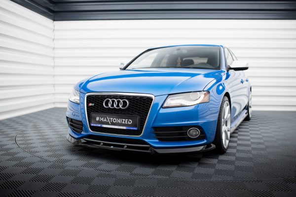Audi S4 / A4 S-Line B8 - Lâmina frontal V.4 | AU-S4-B8-FD4G | Produto Maxton Design distribuído por Unicartuning.