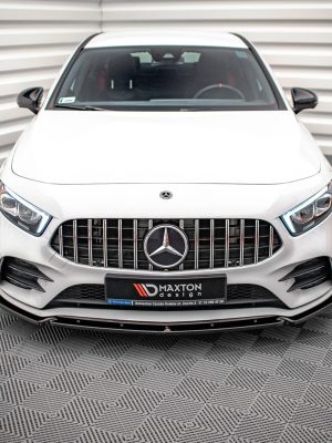 Mercedes-Benz A35 AMG / AMG-line W177 - Lâmina frontal V.4 | ME-A-177-AMGLINE-FD1G | Produto Maxton Design distribuído por Unicartuning. Mercedes-Benz A35 AMG / AMG-line W177 - Lâmina frontal V.4 | ME-A-177-AMGLINE-FD1G | Produto Maxton Design distribuído por Unicartuning.
