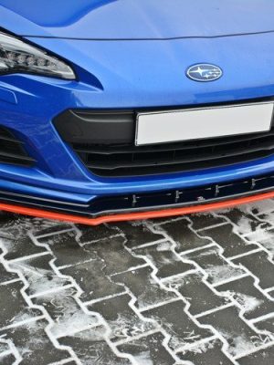 Subaru BRZ Mk1 (facelift) - Lâmina frontal V.4 | SU-BRZ-1F-FD1G+FD1RRED | Produto Maxton Design distribuído por Unicartuning.