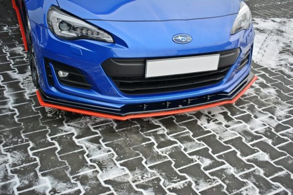 Subaru BRZ Mk1 (facelift) - Lâmina frontal V.4 | SU-BRZ-1F-FD1G+FD1RRED | Produto Maxton Design distribuído por Unicartuning.