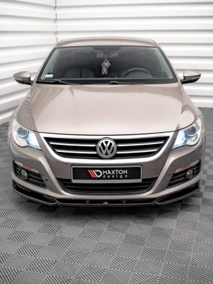 Volkswagen Passat CC R36 Rline - Lâmina frontal V.4 | VW-PA-CC-FD4G | Produto Maxton Design distribuído por Unicartuning.