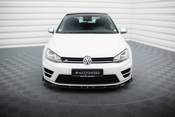 Volkswagen Golf R / R-line Mk7 - Lâmina frontal V.5 + Splitters | VW-GO-7-R-FD5G+FSF1B | Produto Maxton Design distribuído por Unicartuning.