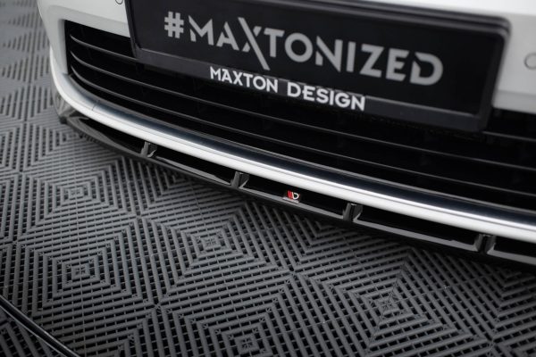 Volkswagen Golf R / R-line Mk7 - Lâmina frontal V.5 + Splitters | VW-GO-7-R-FD5G+FSF1B | Produto Maxton Design distribuído por Unicartuning.