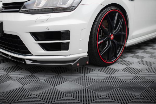 Volkswagen Golf R / R-line Mk7 - Lâmina frontal V.5 + Splitters | VW-GO-7-R-FD5G+FSF1B | Produto Maxton Design distribuído por Unicartuning.
