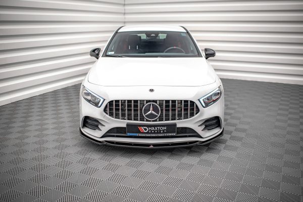 Mercedes-Benz a Hatchback AMG Line W177 - Lâmina frontal V.5 | ME-A-177-AMGLINE-FD2G | Produto Maxton Design distribuído por Unicartuning. Mercedes-Benz a Hatchback AMG Line W177 - Lâmina frontal V.5 | ME-A-177-AMGLINE-FD2G | Produto Maxton Design distribuído por Unicartuning.