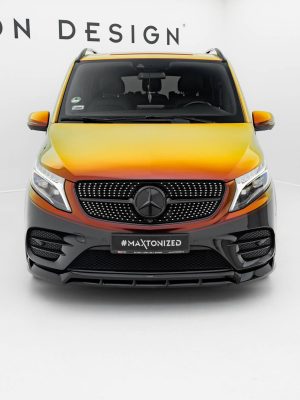 Mercedes-Benz V-class AMG-line W447 (facelift) - Lâmina frontal V.6 | ME-V-447F-AMGLINE-FD6G+FD6RG | Produto Maxton Design distribuído por Unicartuning.