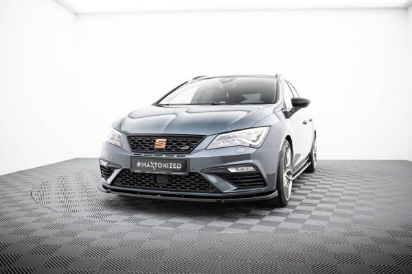 Seat Leon Cupra / FR Mk3 Fl - Lâmina frontal V.6 | SE-LE-3F-CU-FD6G | Produto Maxton Design distribuído por Unicartuning.