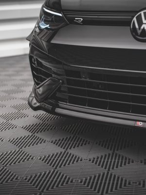 Volkswagen Golf R Mk8 - Lâmina frontal V.6 | VW-GO-8-R-FD6G | Produto Maxton Design distribuído por Unicartuning.