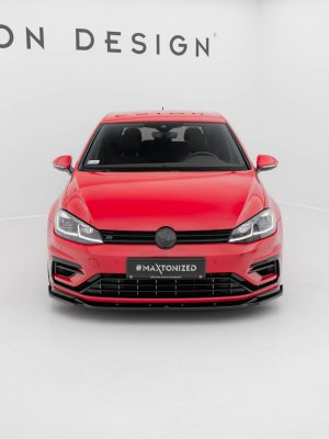 Volkswagen Golf R / R-line Mk7 (facelift) - Lâmina frontal V.9 | VW-GO-7F-R-FD9G | Produto Maxton Design distribuído por Unicartuning.