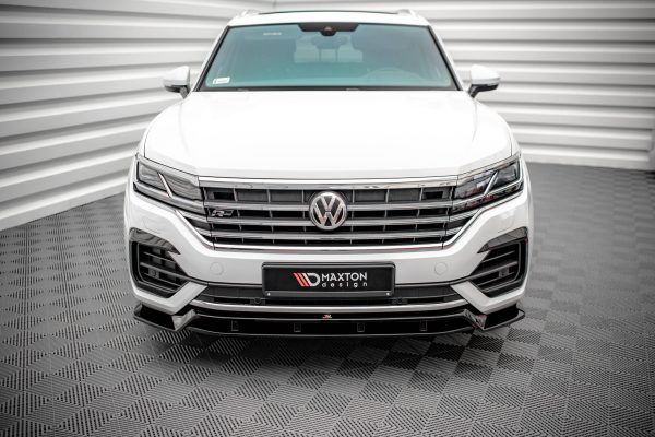 Volkswagen Touareg R-line Mk3 - Lâmina frontal | VW-TO-3-RLINE-FD1G+FD1RG | Produto Maxton Design distribuído por Unicartuning.