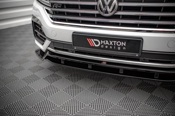 Volkswagen Touareg R-line Mk3 - Lâmina frontal | VW-TO-3-RLINE-FD1G+FD1RG | Produto Maxton Design distribuído por Unicartuning.