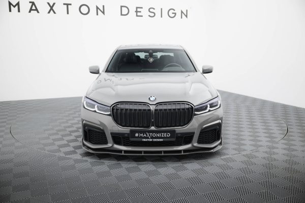 BMW 7 G11 / G11 (facelift) - Carbon Fiber Lâmina frontal + ABS Splitter | CF-BM-7-11F-MPACK-FD1-245-P+FD1RG | Produto Maxton Design distribuído por Unicartuning.