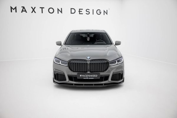 BMW 7 G11 / G11 (facelift) - Carbon Fiber Lâmina frontal + ABS Splitter | CF-BM-7-11F-MPACK-FD1-245-P+FD1RG | Produto Maxton Design distribuído por Unicartuning.