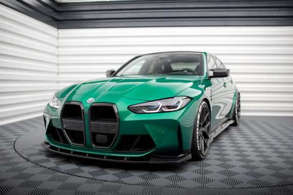 BMW M4 G82 / M3 G80 - Carbon Fiber Lâmina frontal V.1 | CF-BM-4-G82-M-FD1-245-P | Produto Maxton Design distribuído por Unicartuning.