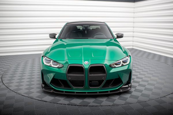 BMW M4 G82 / M3 G80 - Carbon Fiber Lâmina frontal V.1 | CF-BM-4-G82-M-FD1-245-P | Produto Maxton Design distribuído por Unicartuning.