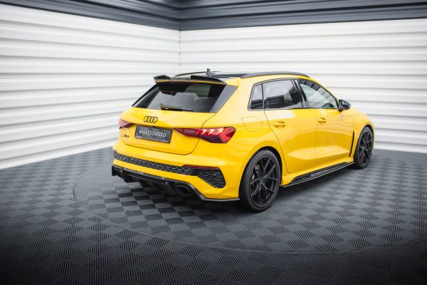 Audi RS3 8Y Sportback - Splitters em carbono laterais traseiros | CF-AU-RS3-8Y-SB-RSD1-245-P | Produto Maxton Design distribuído por Unicartuning.