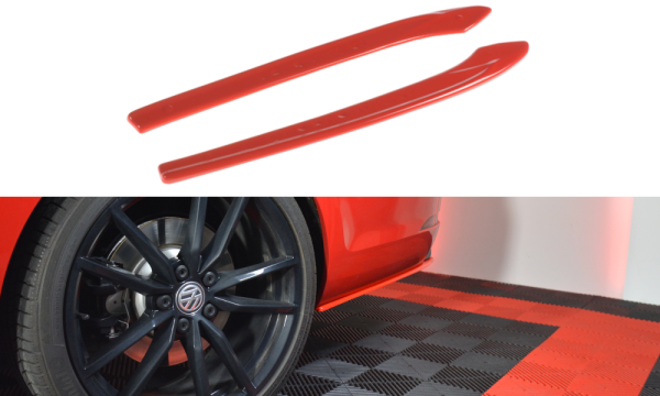 Volkswagen Golf VII GTI - Splitters laterais traseiros V.2 | VW-GO-7F-R-VA-RSD2RED | Produto Maxton Design distribuído por Unicartuning. Volkswagen Golf VII GTI - Splitters laterais traseiros V.2 | VW-GO-7F-R-VA-RSD2RED | Produto Maxton Design distribuído por Unicartuning.