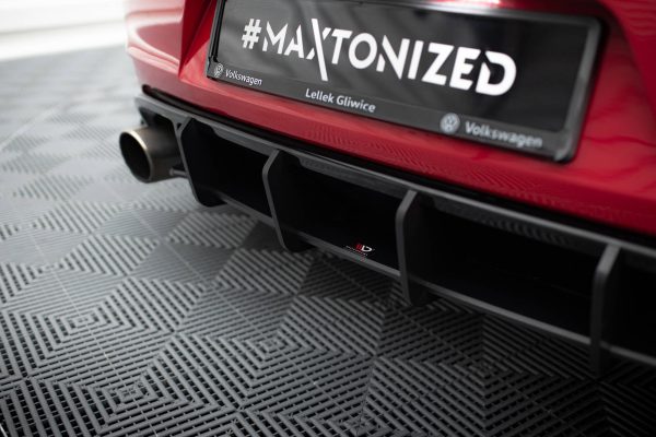 Volkswagen Golf GTI Mk6 - RACING Durability Difusor traseiro V.2 | VWGO6GTICNC-RS2B+BRBI | Produto Maxton Design distribuído por Unicartuning.