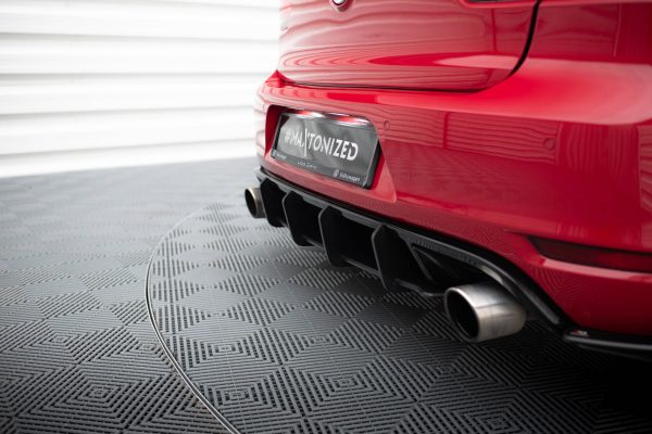 Volkswagen Golf GTI Mk6 - RACING Durability Difusor traseiro V.2 | VWGO6GTICNC-RS2B+BRBI | Produto Maxton Design distribuído por Unicartuning.