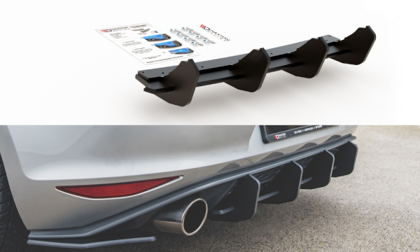 Volkswagen Golf 7 GTI - RACING Durability Difusor traseiro V.2 | VWGO7GTICNC-RS2B+BRBI | Produto Maxton Design distribuído por Unicartuning. Volkswagen Golf 7 GTI - RACING Durability Difusor traseiro V.2 | VWGO7GTICNC-RS2B+BRBI | Produto Maxton Design distribuído por Unicartuning.