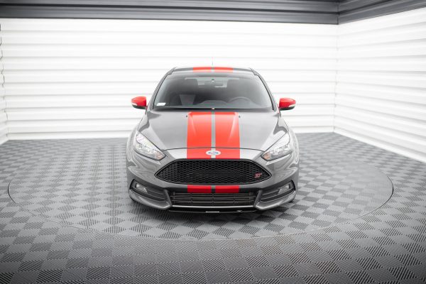 Ford Focus ST Mk3 (facelift) - Lâmina RACING frontal V.3 | FO-FO-3F-ST-CNC-FD3A | Produto Maxton Design distribuído por Unicartuning.