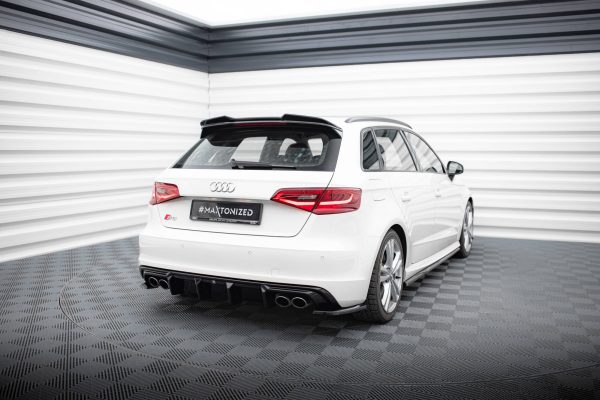 Audi S3 Sportback 8V - Splitters laterais traseiros | AU-S3-8V-SB-RSD1G | Produto Maxton Design distribuído por Unicartuning.