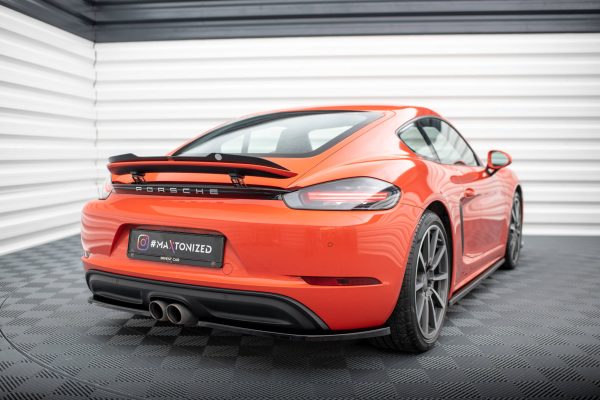 Porsche 718 Cayman 982c - Splitters laterais traseiros | PO-CA-718-RSD1G | Produto Maxton Design distribuído por Unicartuning.