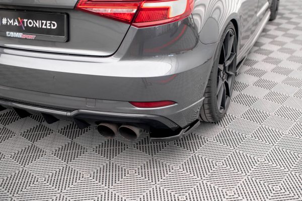 Audi S3 Sportback 8V (facelift) - Splitters laterais traseiros V.1 | AU-S3-3F-SB-RSD1G | Produto Maxton Design distribuído por Unicartuning.
