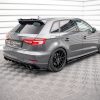 Audi S3 Sportback 8V (facelift) - Splitters laterais traseiros V.1 | AU-S3-3F-SB-RSD1G | Produto Maxton Design distribuído por Unicartuning.
