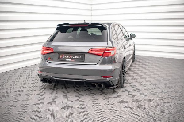 Audi S3 Sportback 8V (facelift) - Splitters laterais traseiros V.1 | AU-S3-3F-SB-RSD1G | Produto Maxton Design distribuído por Unicartuning.