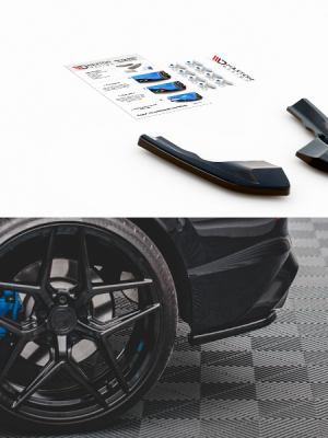 Volkswagen Golf R Mk8 - Splitters laterais traseiros V.1 | VW-GO-8-R-RSD1G | Produto Maxton Design distribuído por Unicartuning.