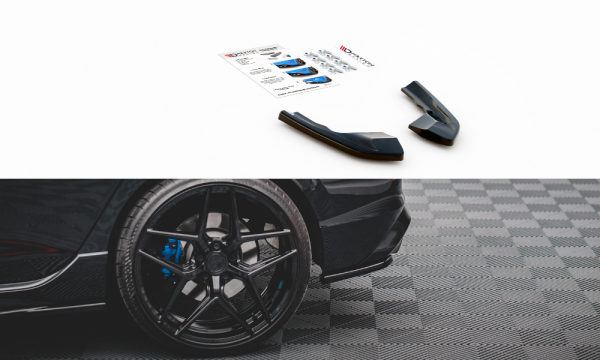 Volkswagen Golf R Mk8 - Splitters laterais traseiros V.1 | VW-GO-8-R-RSD1G | Produto Maxton Design distribuído por Unicartuning.