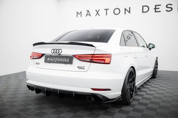 Audi A3 Sedan 8V (facelift) - Splitters laterais traseiros V.2 | AU-A3-8VF-S-RSD2G | Produto Maxton Design distribuído por Unicartuning.