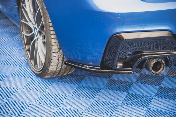 BMW M135i F20 - Splitters laterais traseiros V.2 (para Difusor v.1) | BM-1-F20-M-RSD2G | Produto Maxton Design distribuído por Unicartuning.