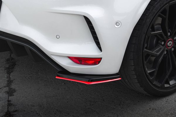 Renault Megane IV RS - Splitters laterais traseiros V.2 | RE-ME-4-RS-RSD1G+RSD1RRED | Produto Maxton Design distribuído por Unicartuning.